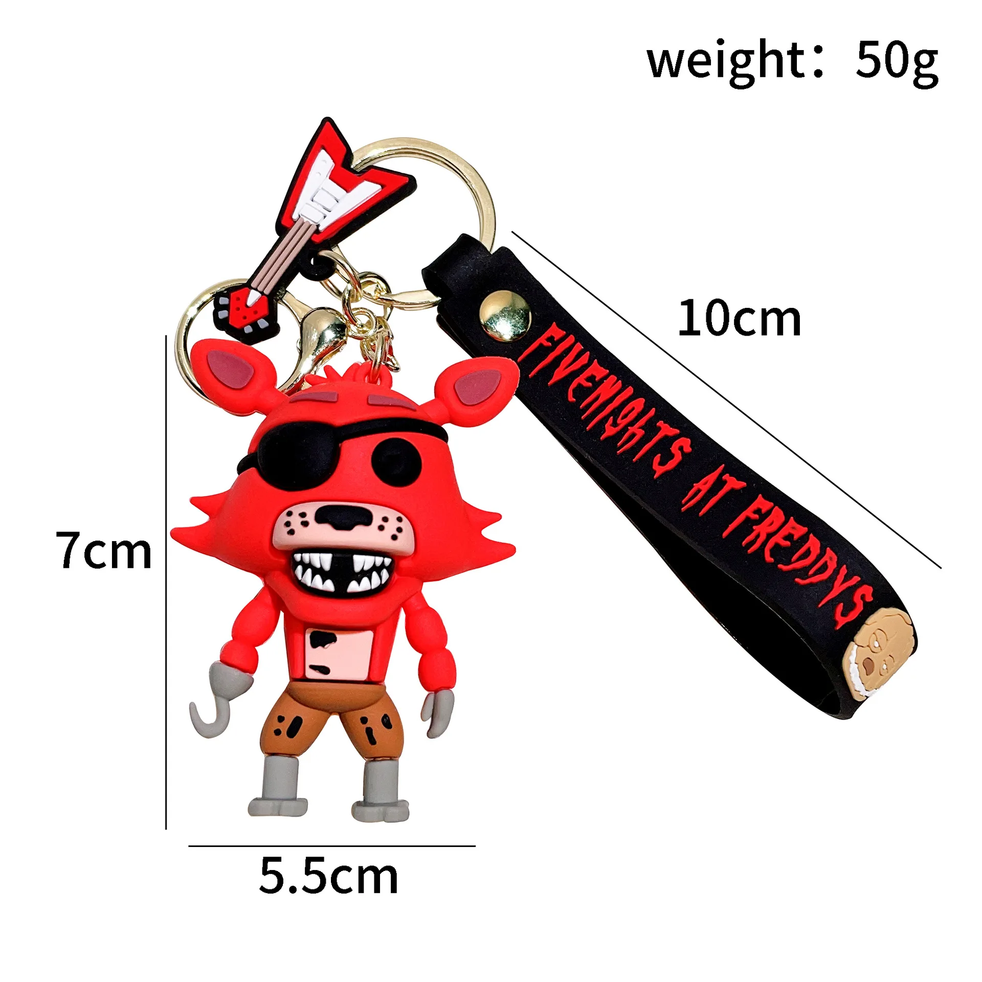 Großhandel Cartoon Spiel Action figur Fnaf Freddys Fazbear Bär Puppe Modell Spielzeug fünf Nächte Freddy Schlüssel bund für Kind Geburtstags geschenk – Detail 1