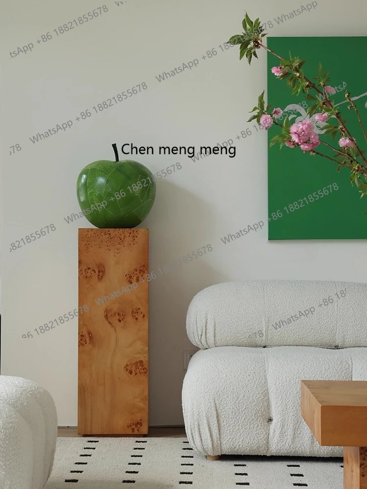 Home French hand-painted apple art sculpture green large resin ornament high-end decoration