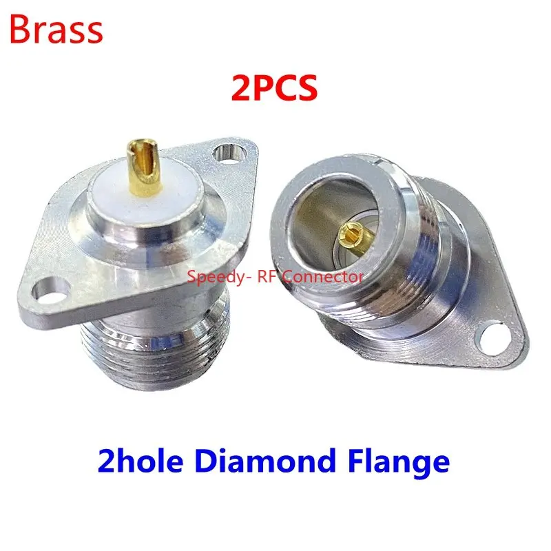 

2 шт. N-образный Женский Разъем RF коаксиальный 2 Отверстия Фланец ромбовидный разъем шасси монтажная панель гнездо с паяльной чашкой сварочный терминал