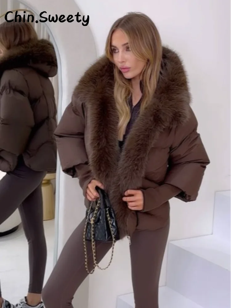 

Уличное женское хлопковое пальто с воротником из искусственного меха и капюшоном, однотонное стеганое пальто с длинными рукавами и карманами, пышная стеганая куртка, осень-зима 202, женская верхняя одежда
