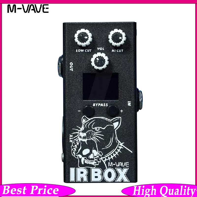 M-VAVE IR BOX Effects Pedal Speaker Box Simulation Bass Guitar Effect Pedal XLR Output Port 6.35mm Input/Output Guitar Parts