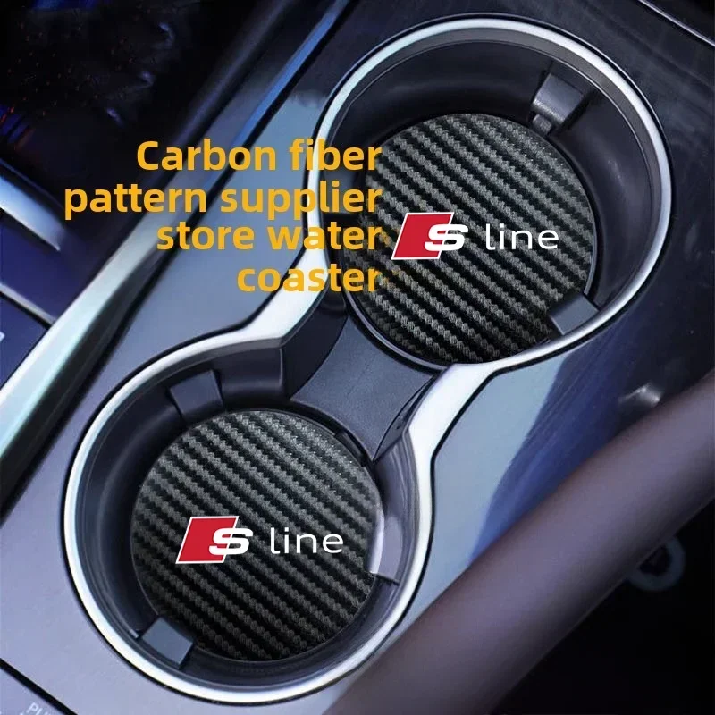 Non-slip Car Water Cup Pad Auto Interior Anti-skid Cup Holders For Audi sline C5 C6 C7 A4 B6 B8 B7 A6 A3 A5 Q3 Q5 Q7 8P 8V 8L