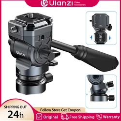 Ulanzi Quick Release Fluid Video Head, 360 ° Panorâmica Gimbal, Tilt, alça destacável para tiro com tripé, EH12 F38