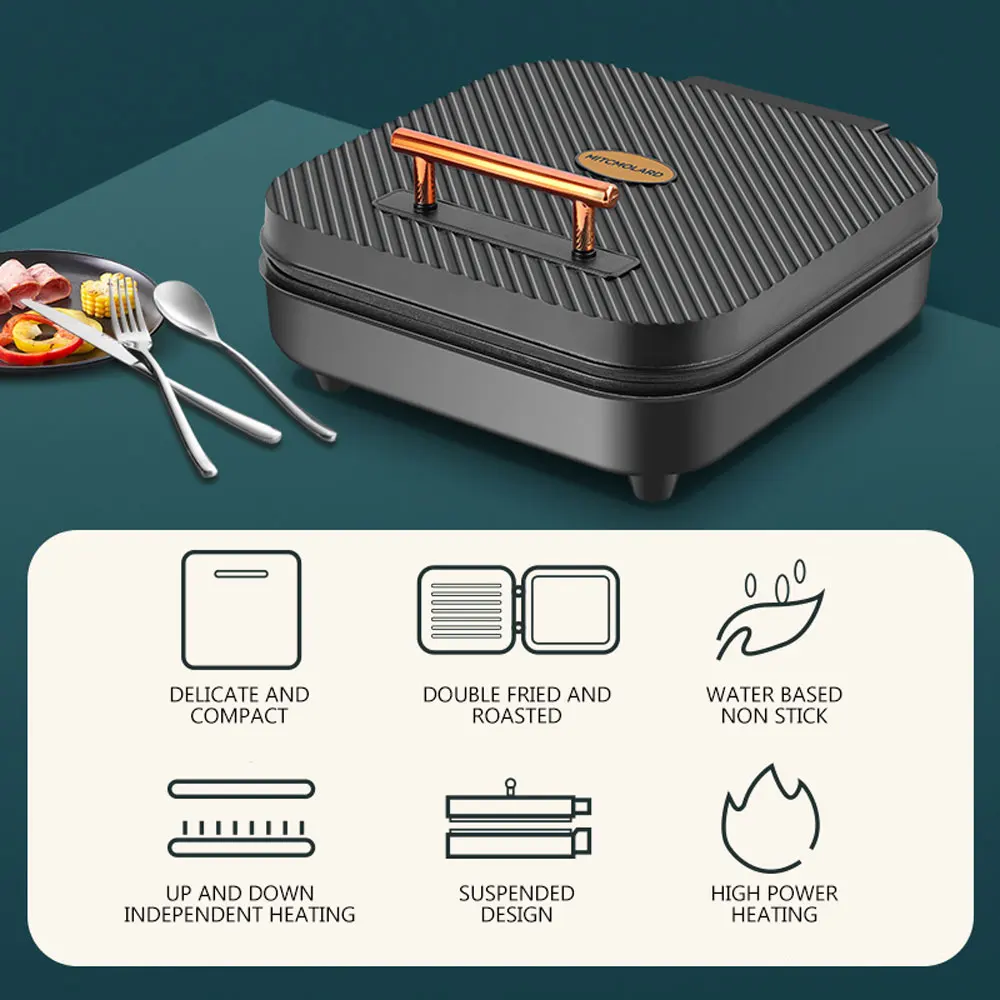 Đa Chức Năng Nướng Bánh Điện Gia Đình Tỳ Hưu Máy 2 Mặt Làm Nóng Không Dính Pancake Máy