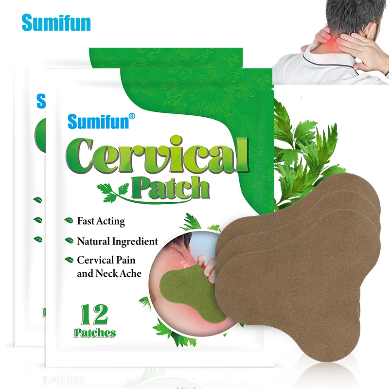 

12/24/36Pcs Sumifun Cervical Pain Relief Medical Patch Herbal Wormwood Neck Adhesive Plaster Joints Muscle Stickers Body Care