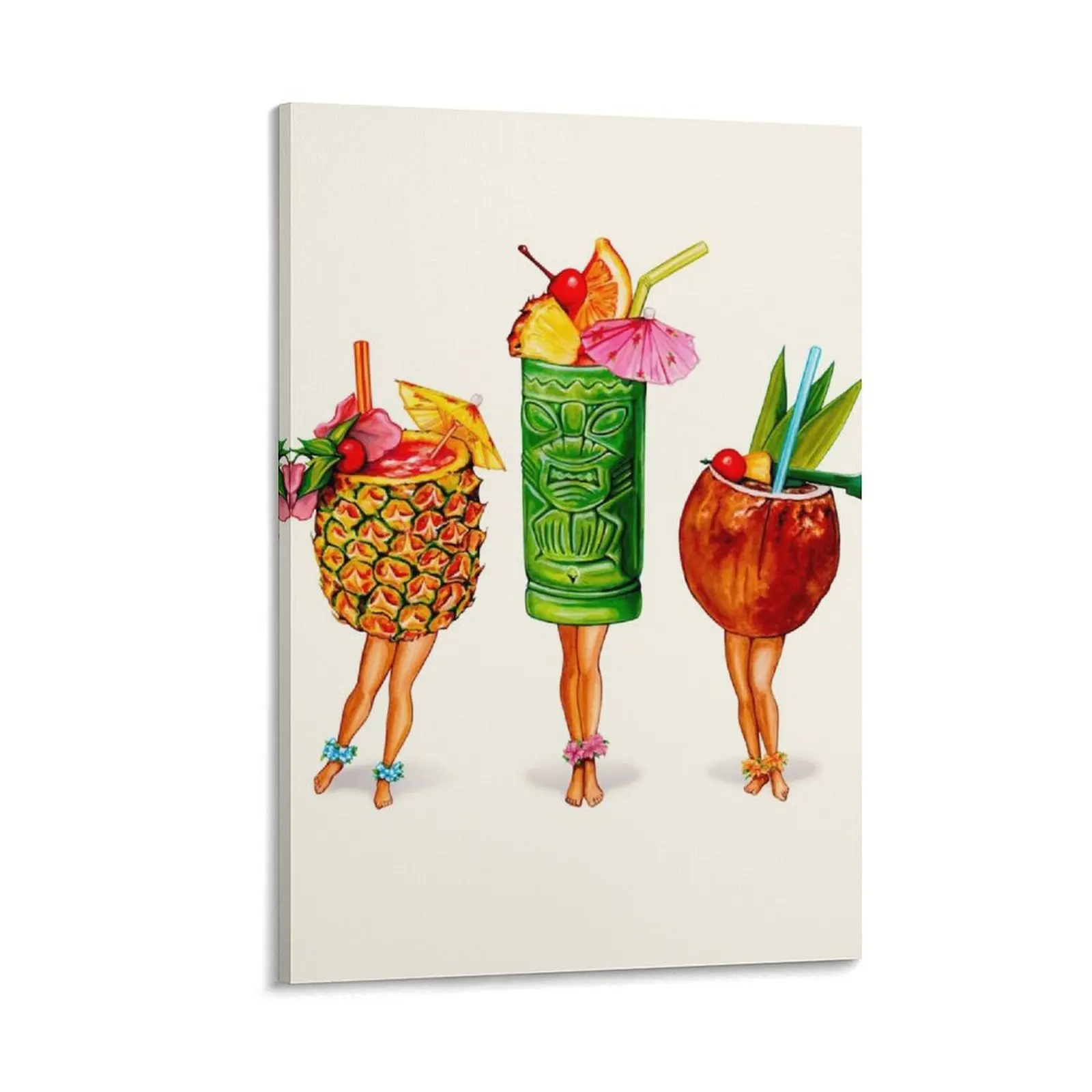 

Tiki Cocktail Pin-Ups Canvas Painting interior paintings luxury home decor wall decoration