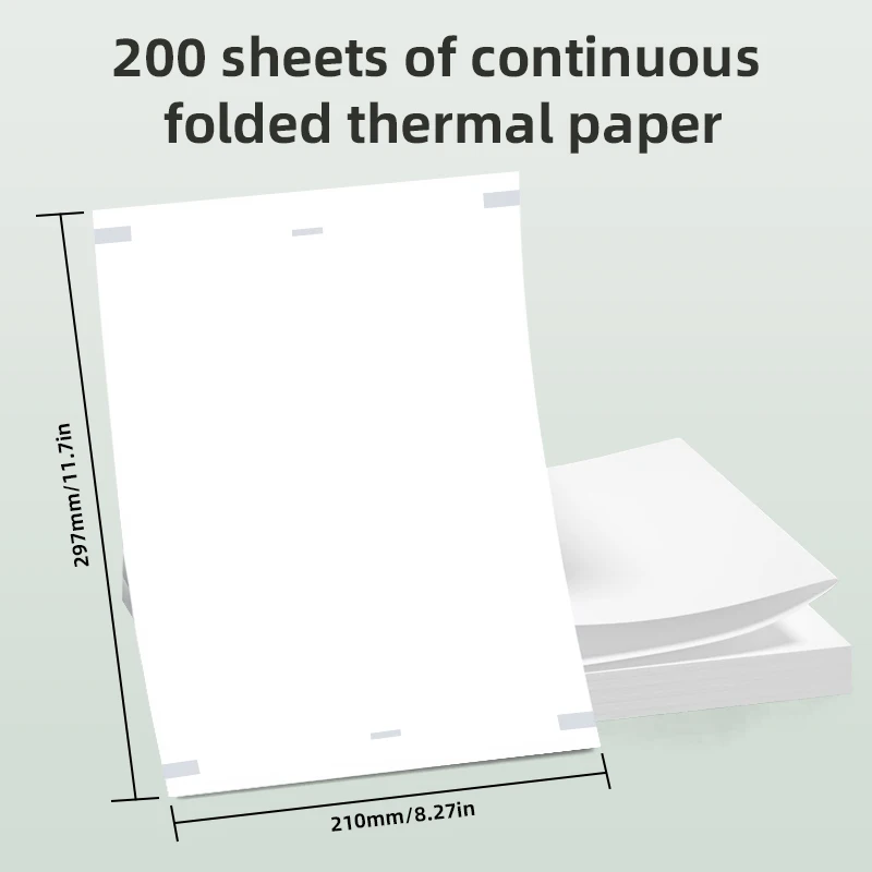 200 Sheets of A4 Thermal Paper, Used for Printing Work Contracts, Office Work, Homework, and Study Test Papers, Compatible with A4 Thermal Printers