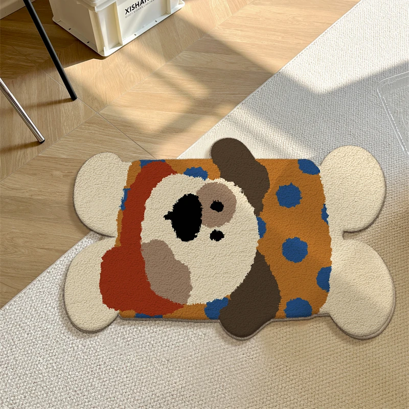 Imitation cashmere carpet cute cartoon bedroom bedside blanket girls room high-end sofa living room cushion