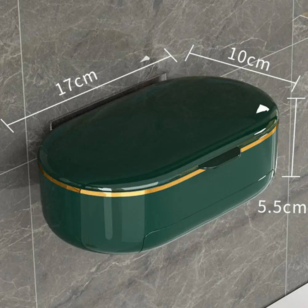 Soap Box Multi-purpose Soap Dish Case Space-saving Wall Mounted Sponge Soap Drain Holder for Home Bathroom