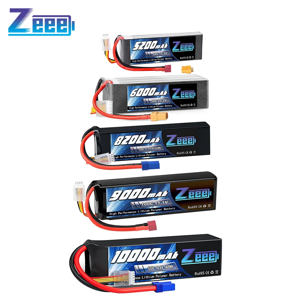 ZEEE Lipo Battery 3S 4S 5S 6S Softcase T/EC5 per RC Cars Tank Buggy Boats FPV Drone elicottero aeroplani RC Model Hobby Parts