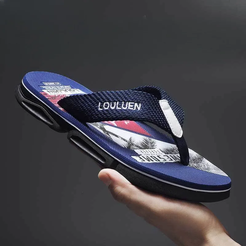 Slippers For Men Bathroom Sandals Man Beach Shoes Platform Flip Flops Shiatsu With Hot Trendy Elegant Comfortable Cheap Pvc