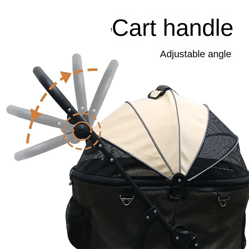 Detachable Pet Carrier and Stroller with Spacious Compartment - Ideal for Excursions with Your Furry Friend!