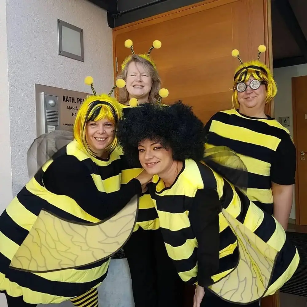 

1set Costumes Outfit Yellow Bee Cosplay Jumpsuit Photo Prop Yellow Bee Holiday Costumes Props Cute Animal Cosplay Props