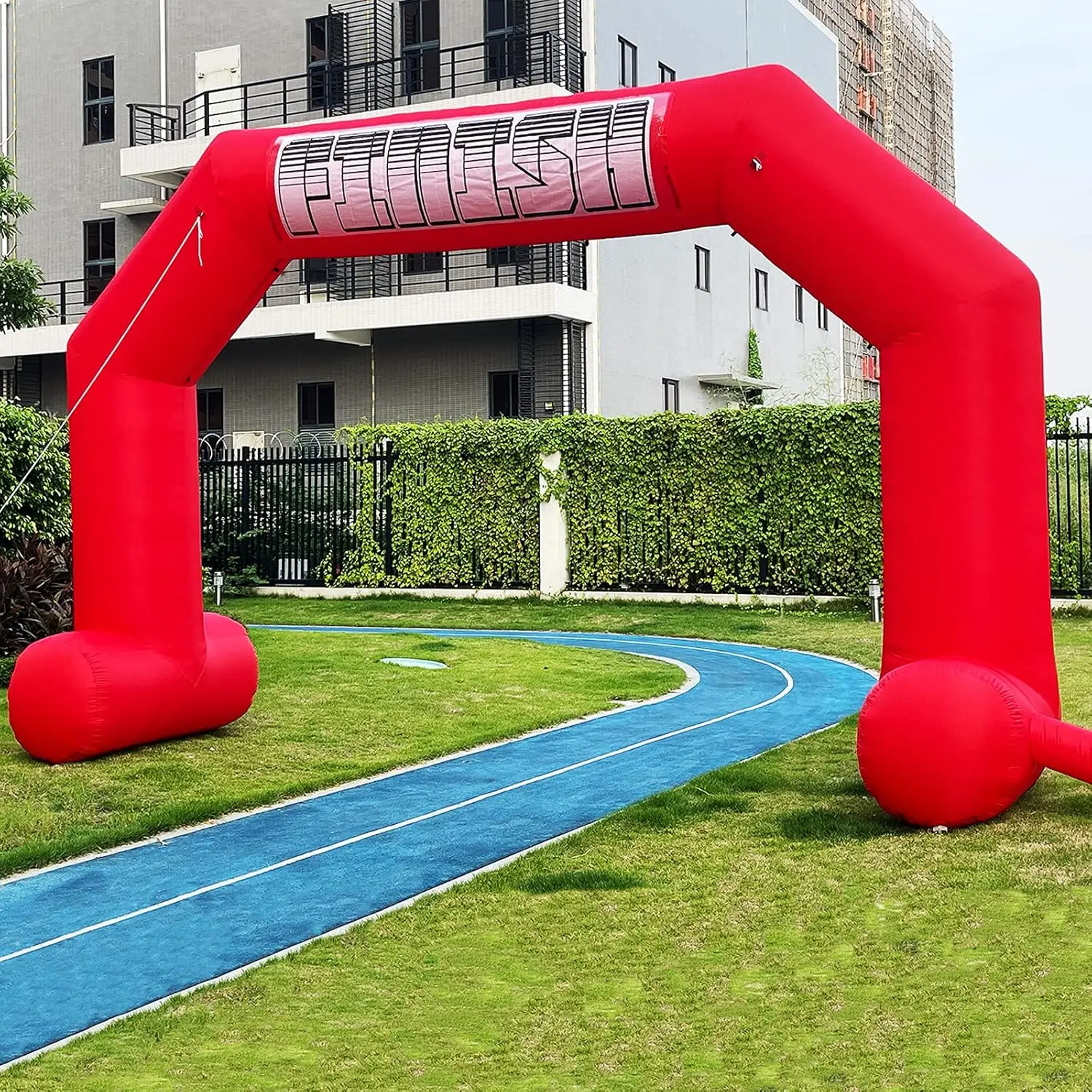 Arco inflável com ventilador, Comece a linha de meta, Arco vermelho para a raça, Publicidade exterior, 20ft