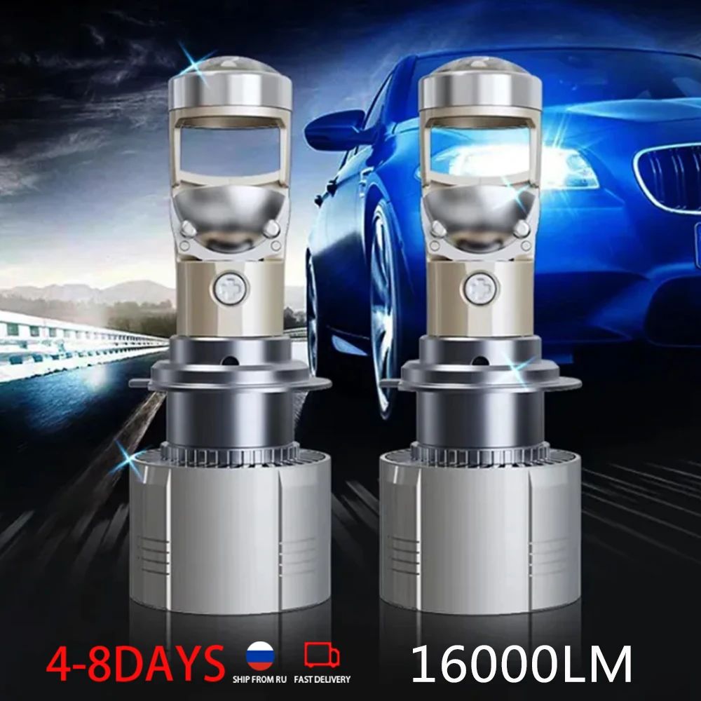 2PCS hb4 Projector Lamp Car Led Headlight H4 Lens Bulbs H7 LED H11 9005 9006 hb3 Canbus Mini Automotive Head lamp High Low Beam