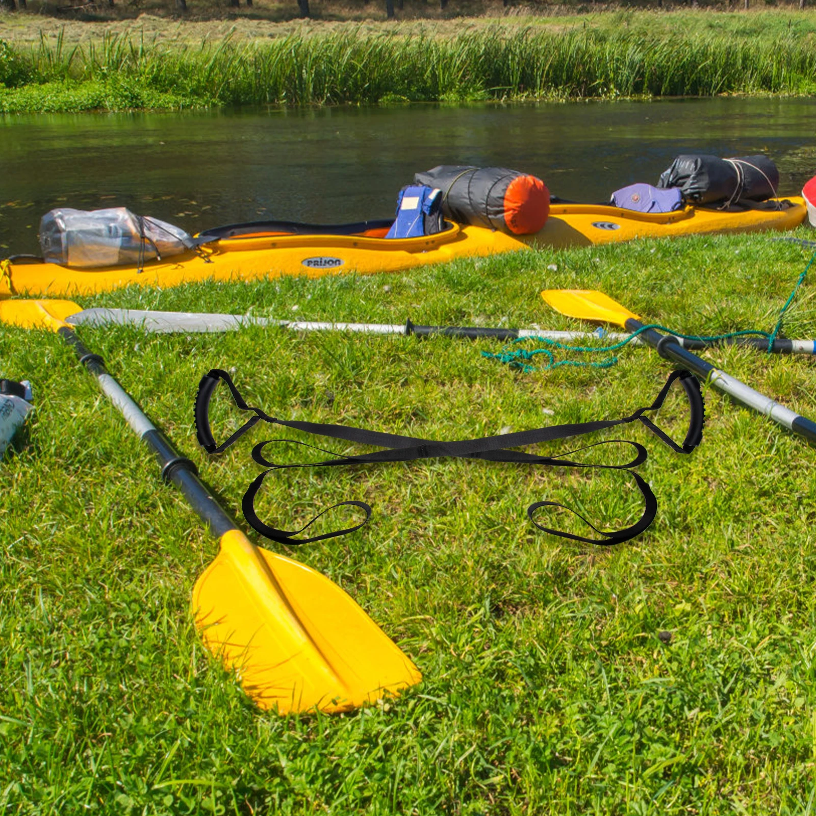 

Premium Kayak Standing Strap Anti-Slip Assist Band For Canoe Boat Supplies Outdoor 120Cm Pull-Up Belt Kayak Accessories