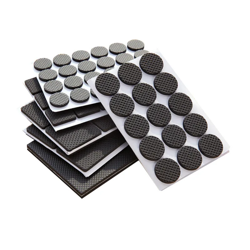 2pcs Non-slip Self Adhesive Furniture Rubber Table Chair Feet Pads Round Square Sofa Chair Leg Sticky Pad Floor Protectors Mat