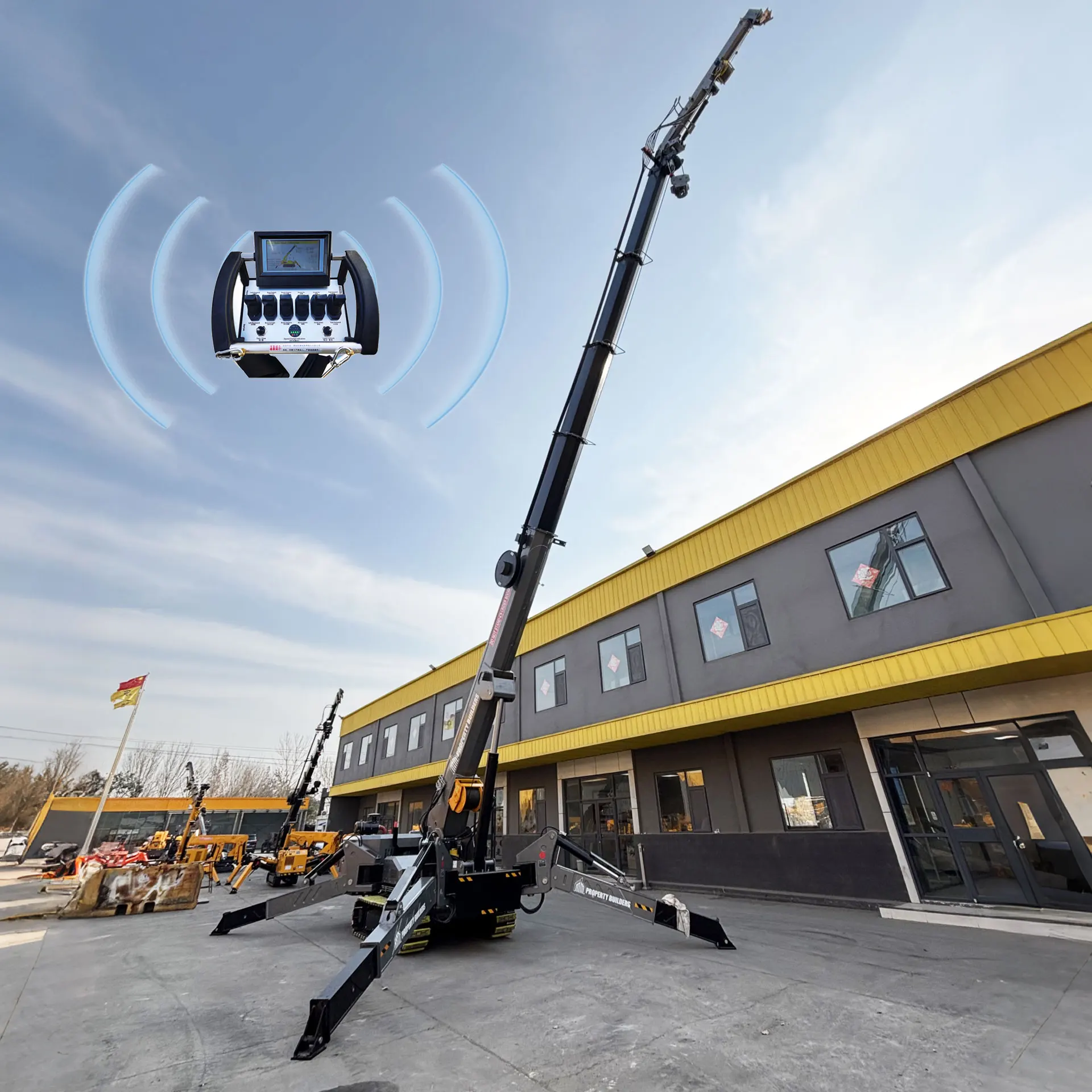 Customized Crane RC 12 Ton 14 Ton 16 Ton Crawler SPYDERCRANE Fly Jib Lifting Boom Mobile Glass Manned Basket Spider Crane