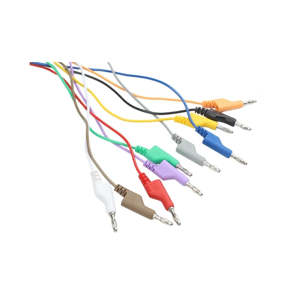 4mm Stackable Connector Test Hook Wire Set with Flexible PVC Cable for Reliable Electrical Testing and Convenient Handling
