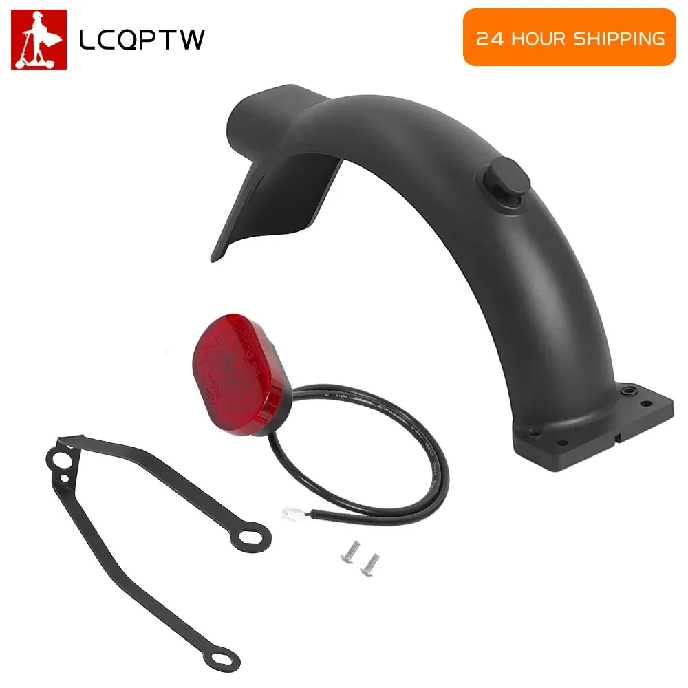 Rear Fender for Xiaomi Electric Scooter 4 Lite Rear Mudguard Tire Splash Guard with Hook Lock Back Wing Brake Tail Light