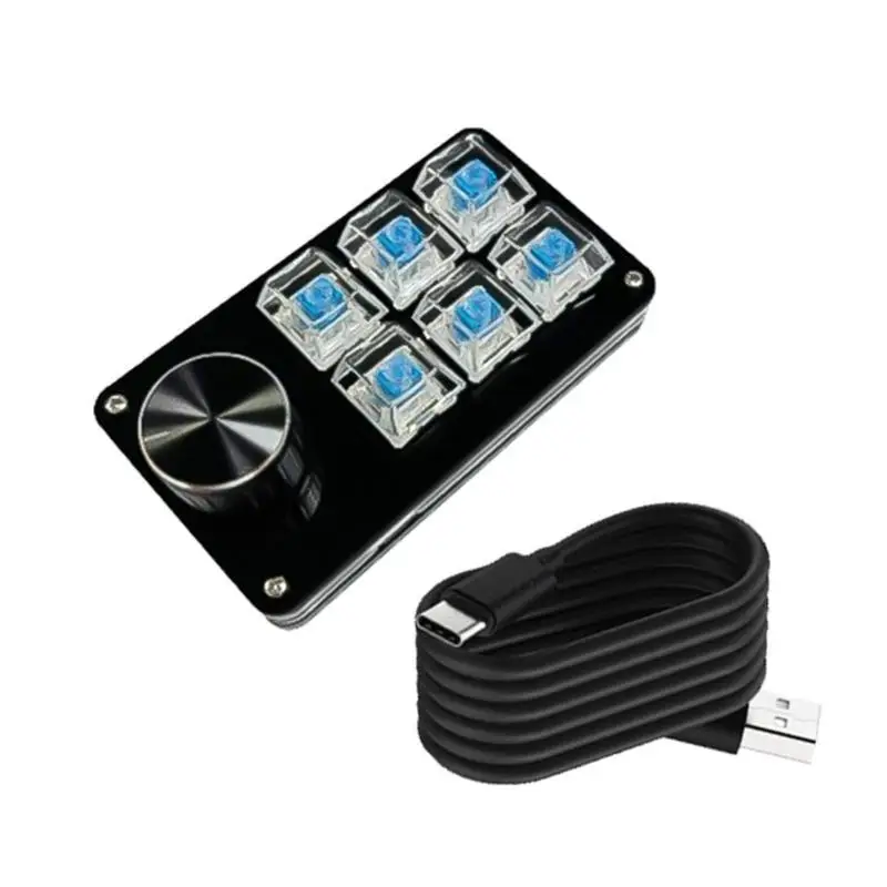 R53C Essential Programmable Keyboards Knob KeyPad for Gamer Improve Efficiency