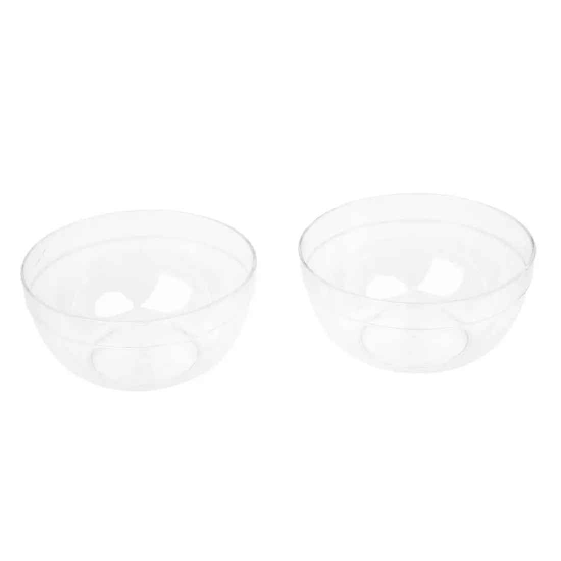 Women 9cm x 4.5cm DIY Facial Clear Plastic Mask Bowl Mixer Holder 2pcs