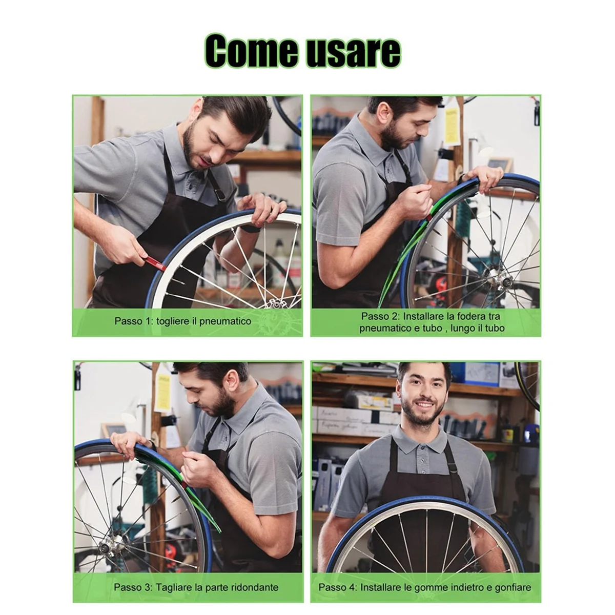 Revestimiento de neumático de bicicleta de 2 piezas, protector plano de bicicleta de tubo interior Compatible con 12/16/18/20/24/26/27, 5/29 pulgadas F