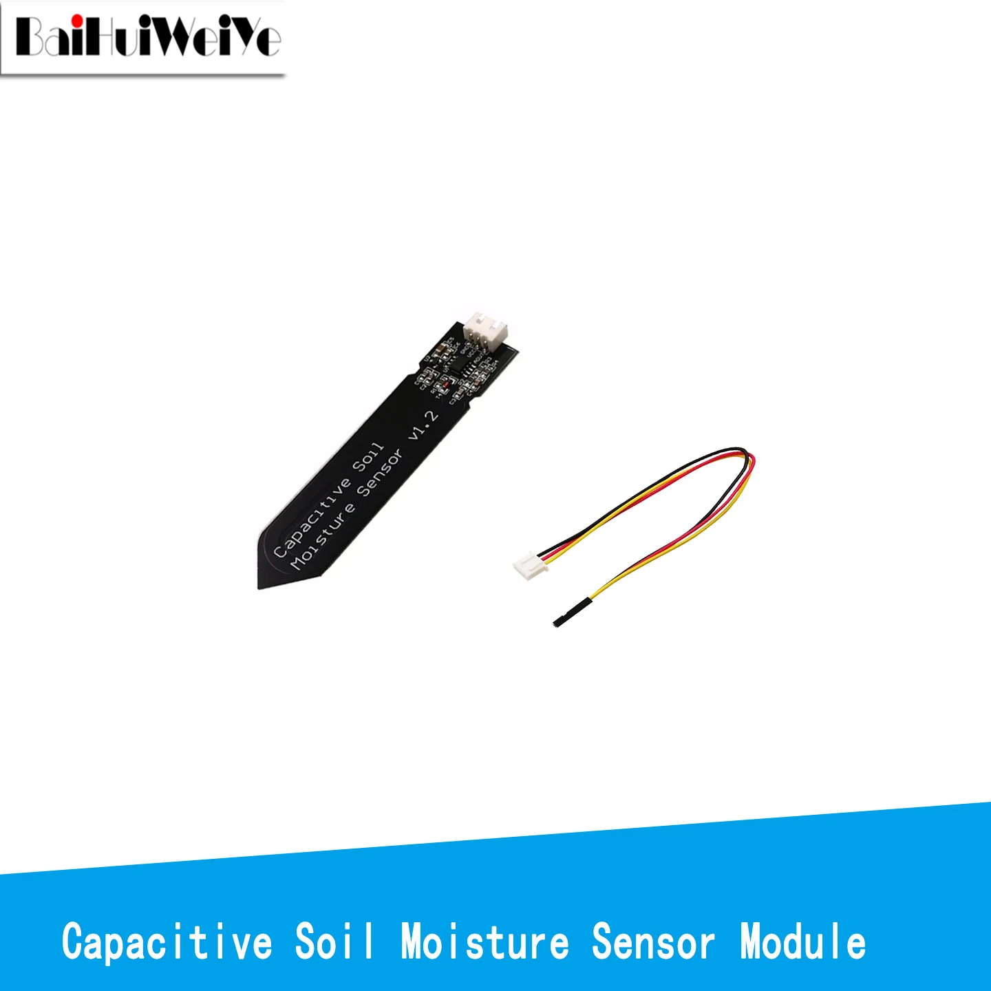 Capacitive Soil Moisture Sensor Module Not Easy to Corrode Wide Voltage Wire 3.3~5.5V Corrosion Resistant W/ Gravity for Arduino