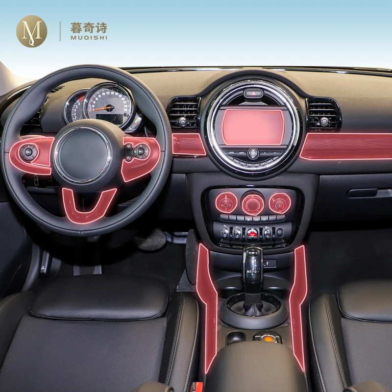 

Предварительно вырезанная внутренняя панель коробки передач автомобиля, защитная пленка из ТПУ, экран, ремонтные наклейки против царапин, ремонт для Mini CLUBMAN 18-2023