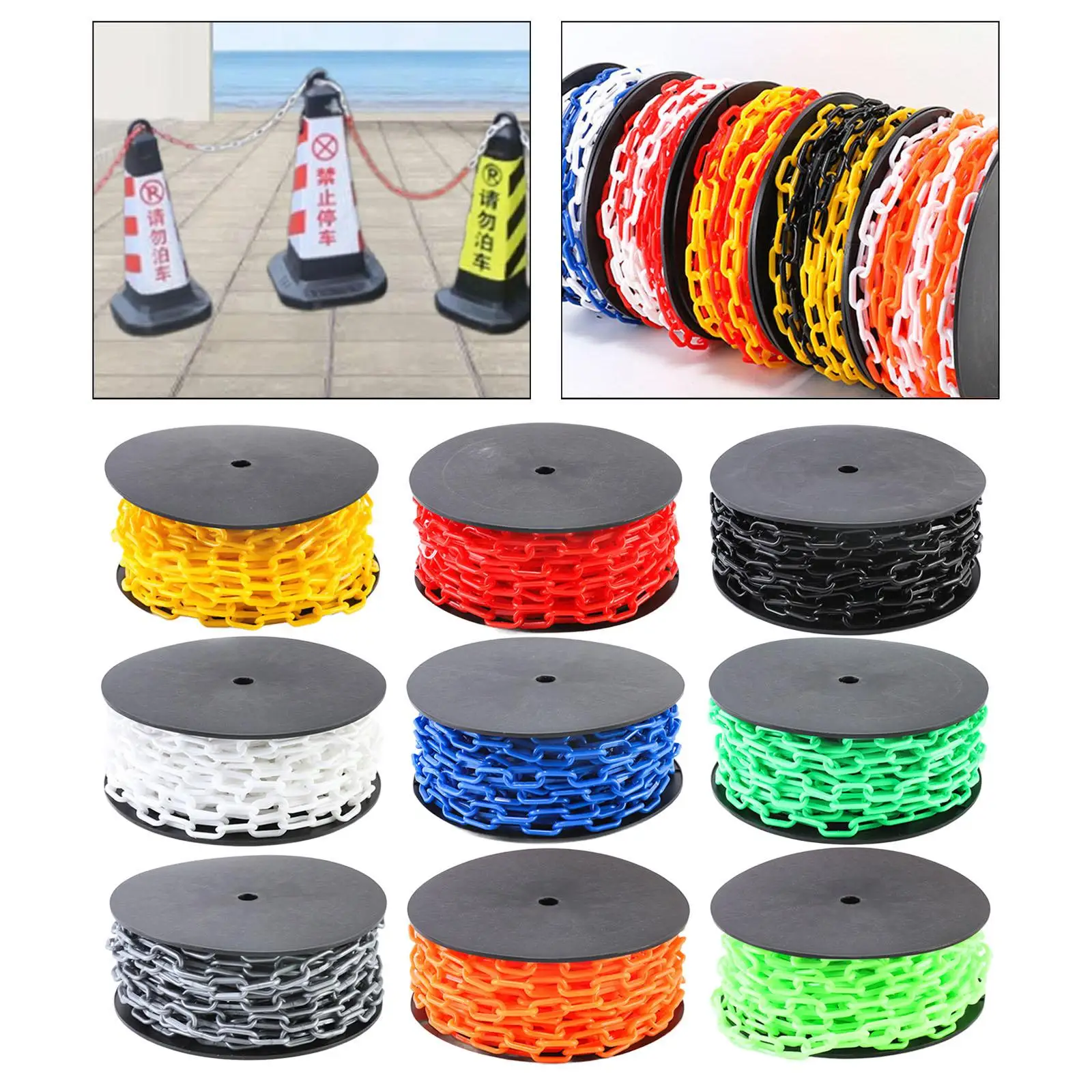 

Plastic Chain Links Accessory for Crowd Control for Events Alerting Fence