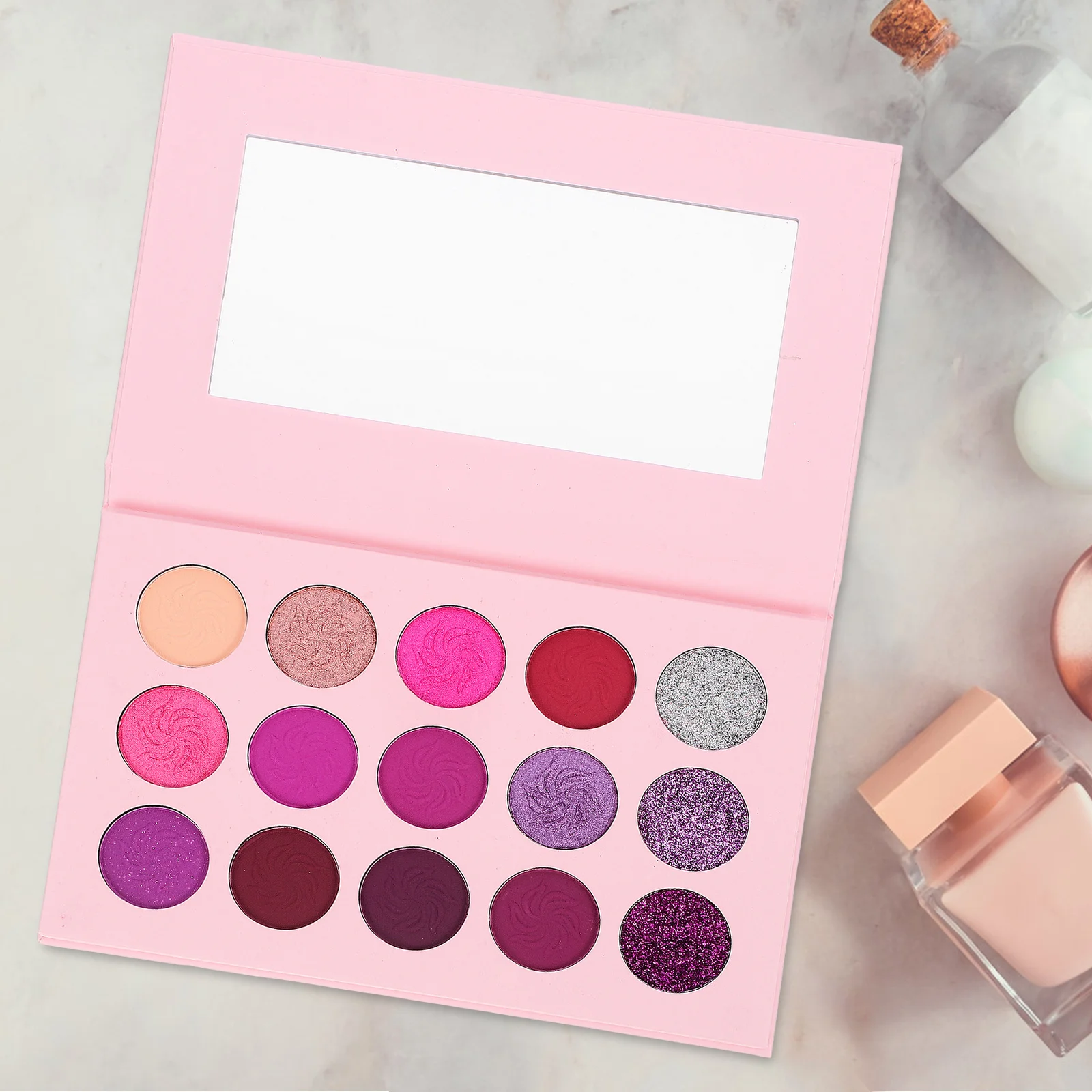 Paleta de sombras de ojos de 15 colores, súper pigmentada, mate, brillante, prensado, compacto para mujeres, de larga duración, textura suave, ojos glamorosos