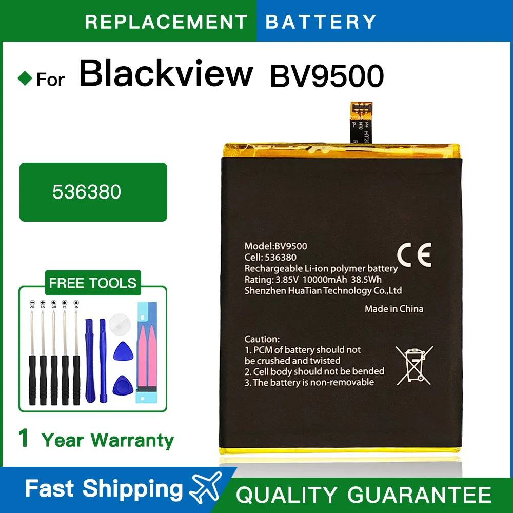 Brand new 10000mAh Phone Battery For Blackview BV9500 Pro High quality Batteries With Tracking Number