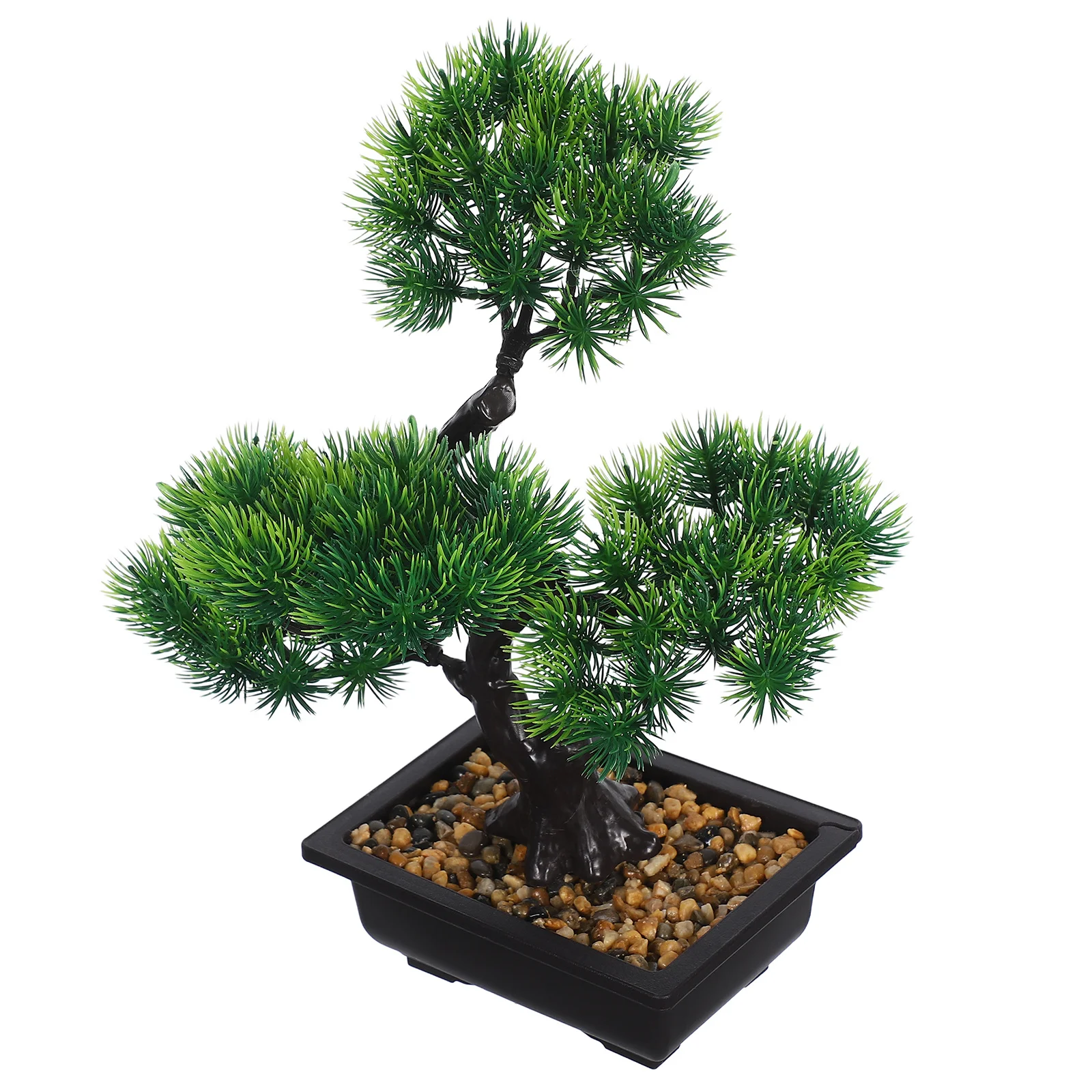 

Artificial Bonsai Pine Tree Realistic Potted Faux Japanese Pine Desk Bookshelf Tabletop Decoration Indoor Fake Plants