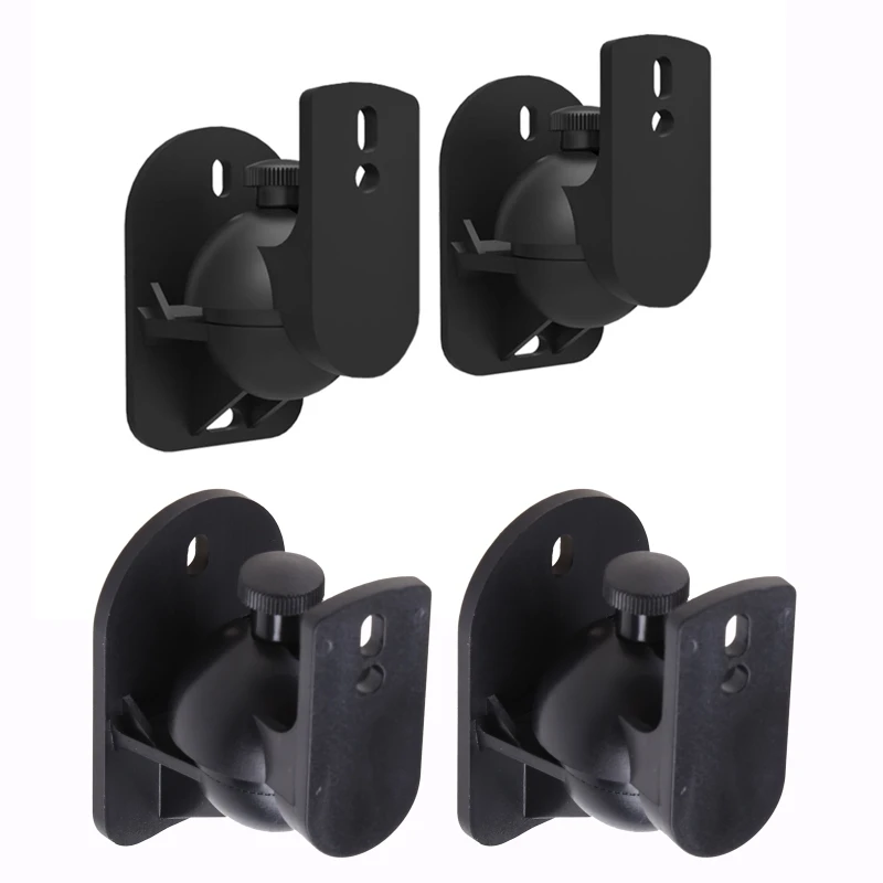 Satellite Speaker Wall Mount Surround Sound Bracket Satellite Bookshelf Box Long Arm Easy to Install 180 Degree Rotation