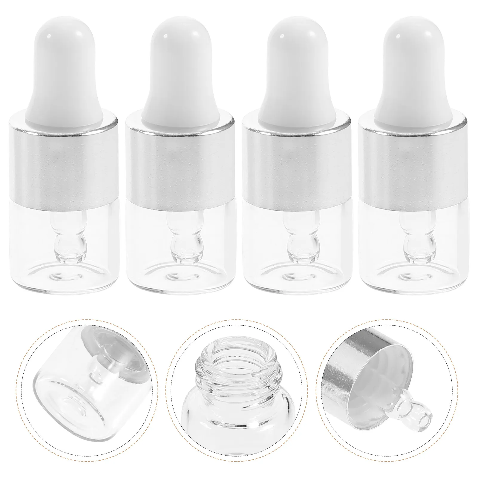 Bouteilles compte-gouttes en verre, 30 pièces, bouteilles d'huile multifonctions étanches pour le stockage de liquides essentiels en voyage, petits flacons d'échantillons réutilisables