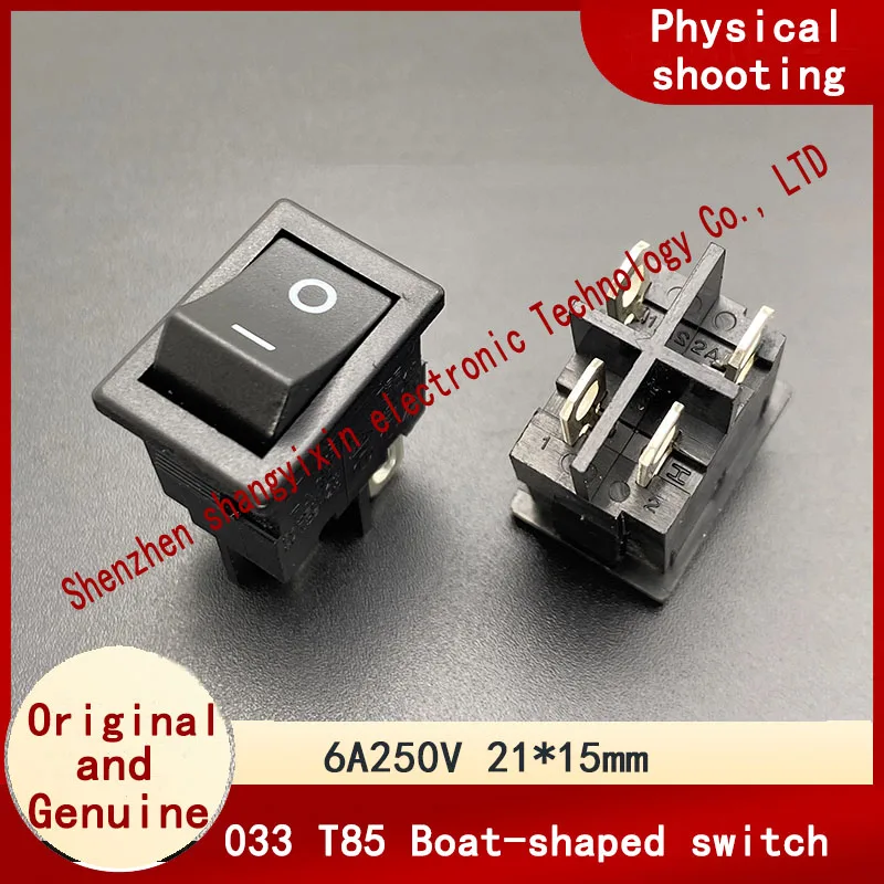 Original 033T85 boat-shaped switch 4-pin 2-position key power lift plate boat-shaped button 6A250V