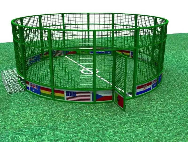 กีฬายอดนิยม Street Soccer Cage ฟุตบอลบาสเกตบอลการฝึกอบรมกรงฟุตบอลกลมเล็ก