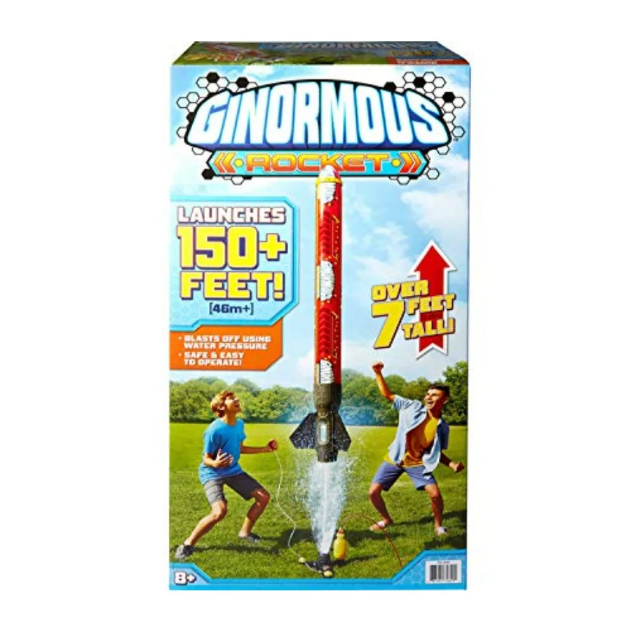Water Powered Rocket for outdoor science experiments, made of durable plastic, blue and white, eco-friendly propulsion without