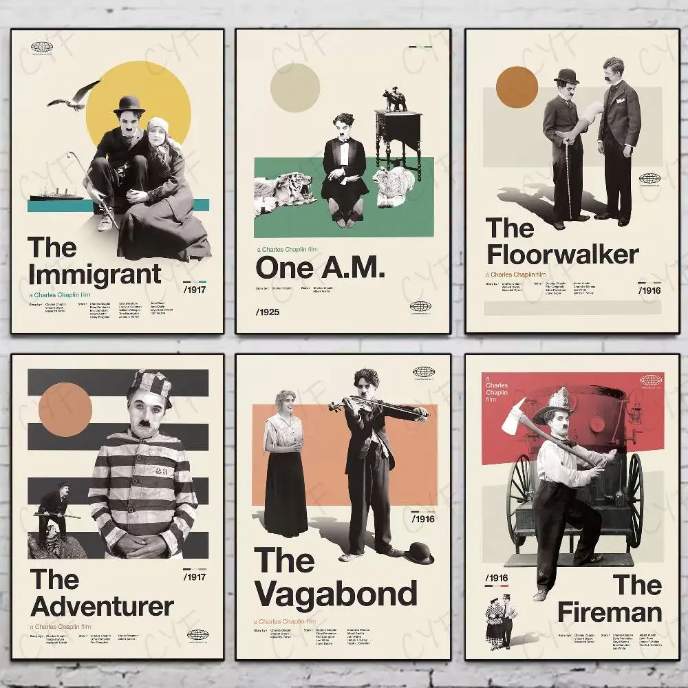 

Classic Movie Actor C-Charlie Chaplin High-Quality Posters Aesthetic Wall Painting Stickers For Dormitory And Living Room Decor