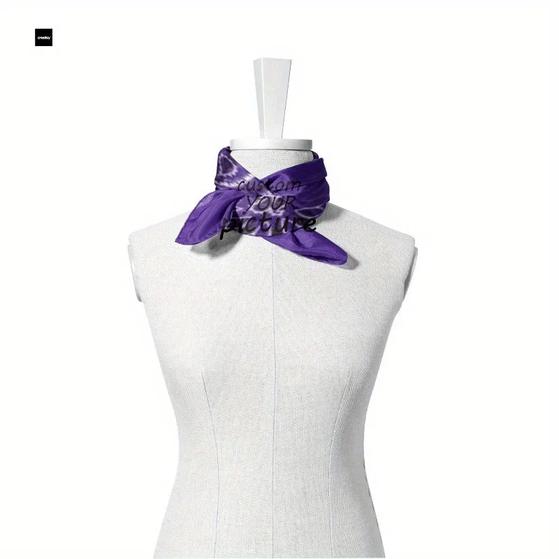 Custom Silk Scarf Personalized Scarf for Women Luxury Photo Name Pattern Birthday Gift Wedding Anniversary Gift Multiple Sizes