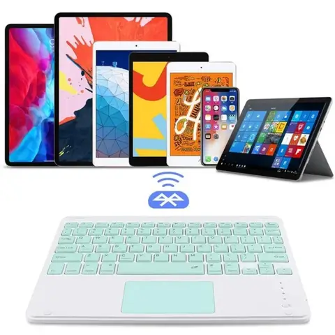 Hebrew/Spanish//Russian/Korean Touchpad Keyboard Detachable Keypad For Samsung Galaxy A9 Plus S6 iPad Xiaomi Keyboards 10 inch