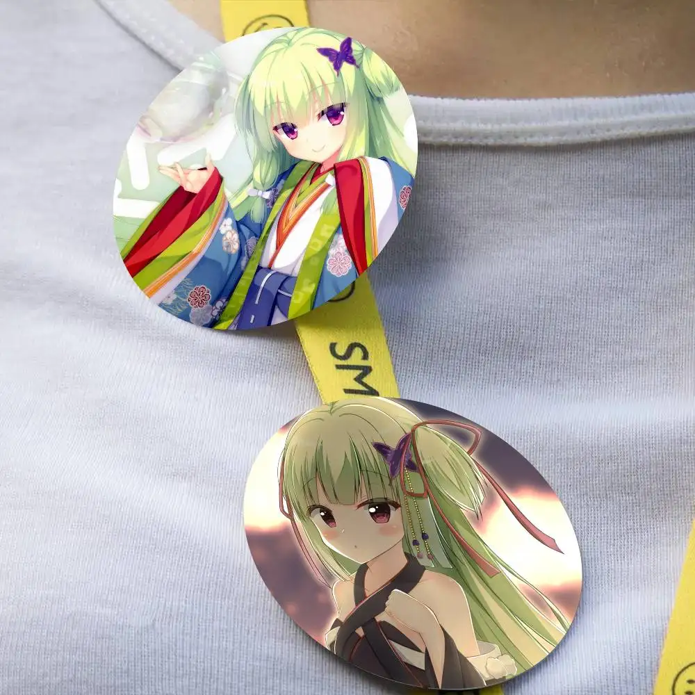 Murasame GAME S-senren Banka Badge Tinplate Meme Round Brooch For Hat Bag Creative Lapel Jewelry Accessories Gifts