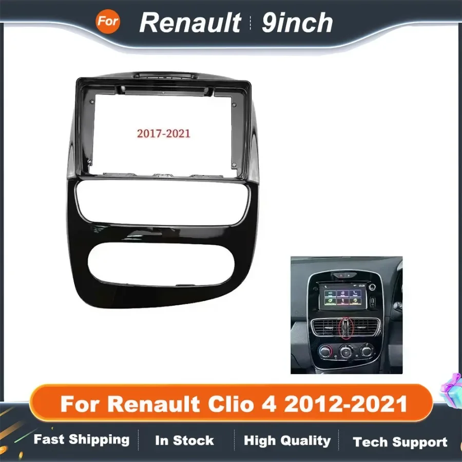 

9-дюймовая рамка для автомобильного радиоприемника для Renault Clio 4 2012-2021 Android Canbus Dash Panel с комплектом для установки декодера