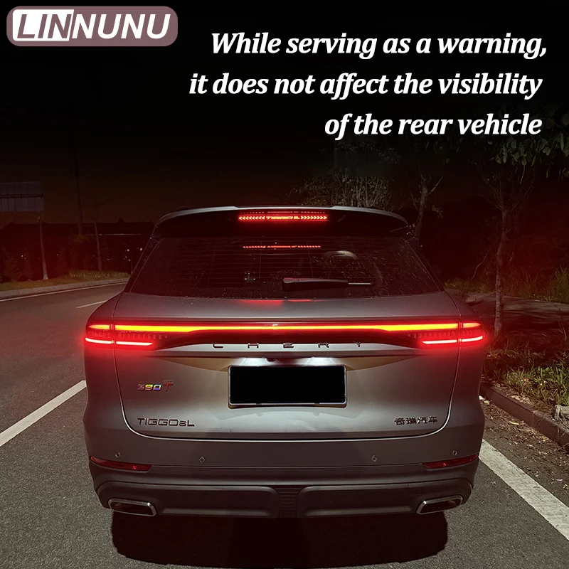 LINNUNU carro alto montado luz de freio piscando módulo luz da cauda módulo cue luz para chirey chery tiggo 8l 9 2025 acessórios