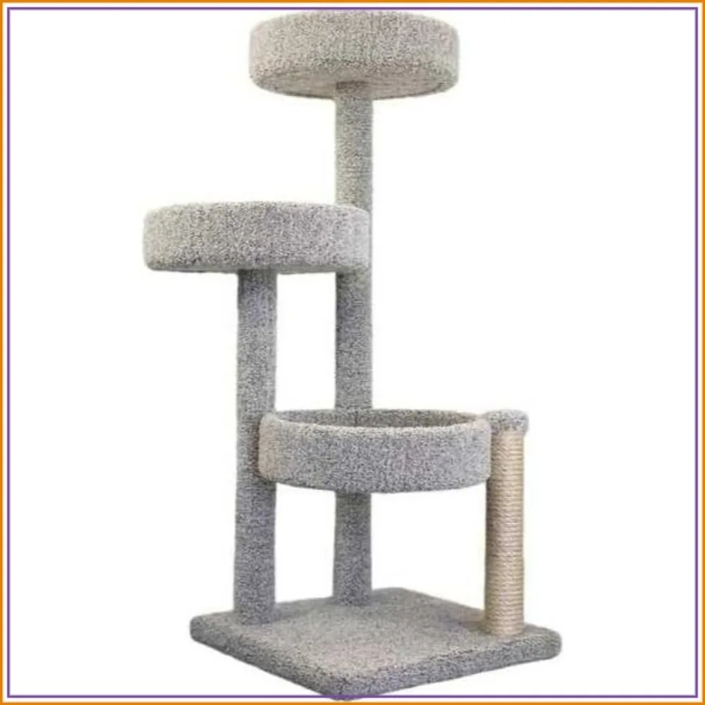 Large Multi-Level Carpeted Cat Tree Tower with Scratching Posts Indoor Furniture