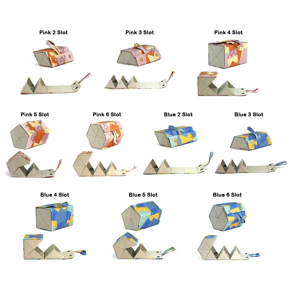 2/3/4/5/6 فتحات النظارات حقيبة للتخزين هارد شل سستة إغلاق نظارات المنظم بولي Leather الجلود الحشو الداخلي