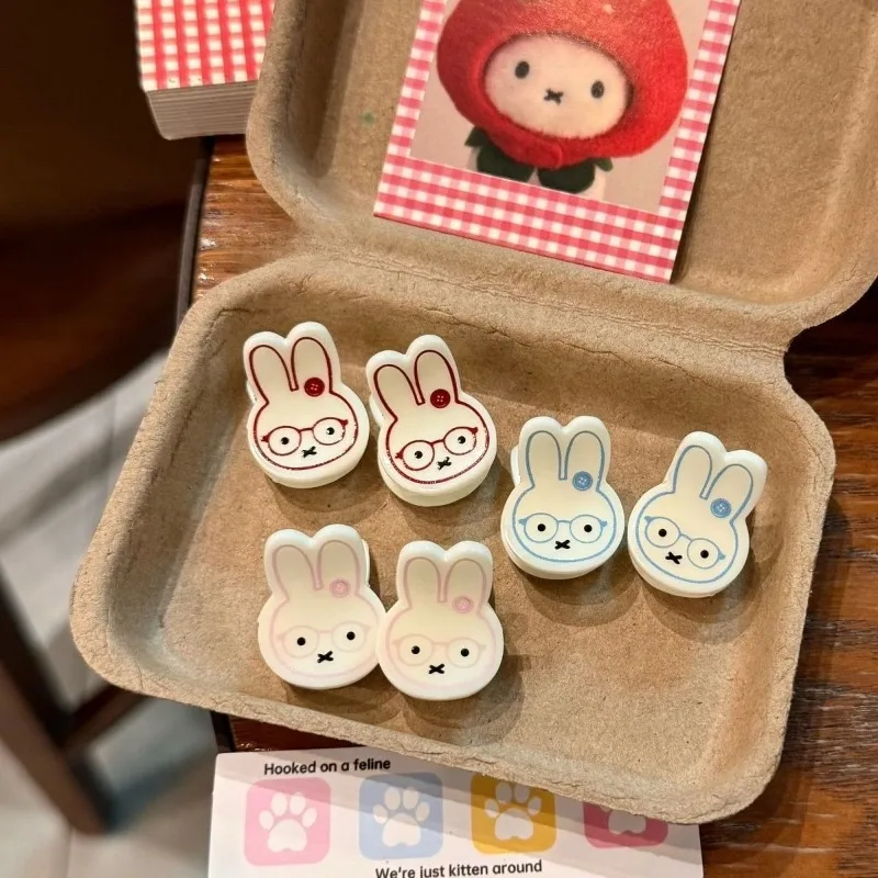 New Kawaii Miffy Cute Little Scratch Clip Cartoon Bunny Acrylic Three-dimensional Mini Hair Accessory
