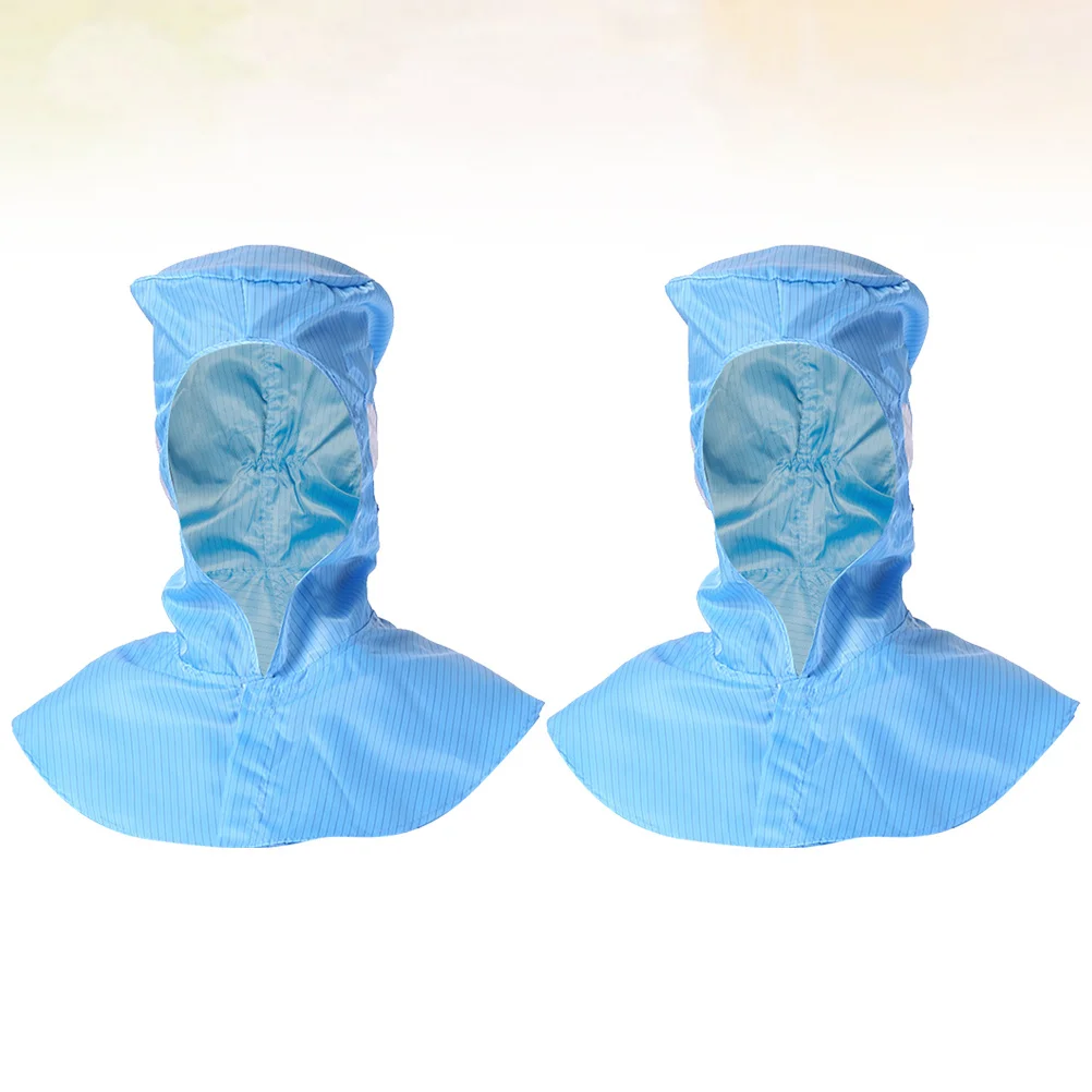 2Pcs Anti-Static Shawl Cap Breathable Ear Mesh Durable Dustproof Working Protective Hat for Electronics Semiconductor Pcb
