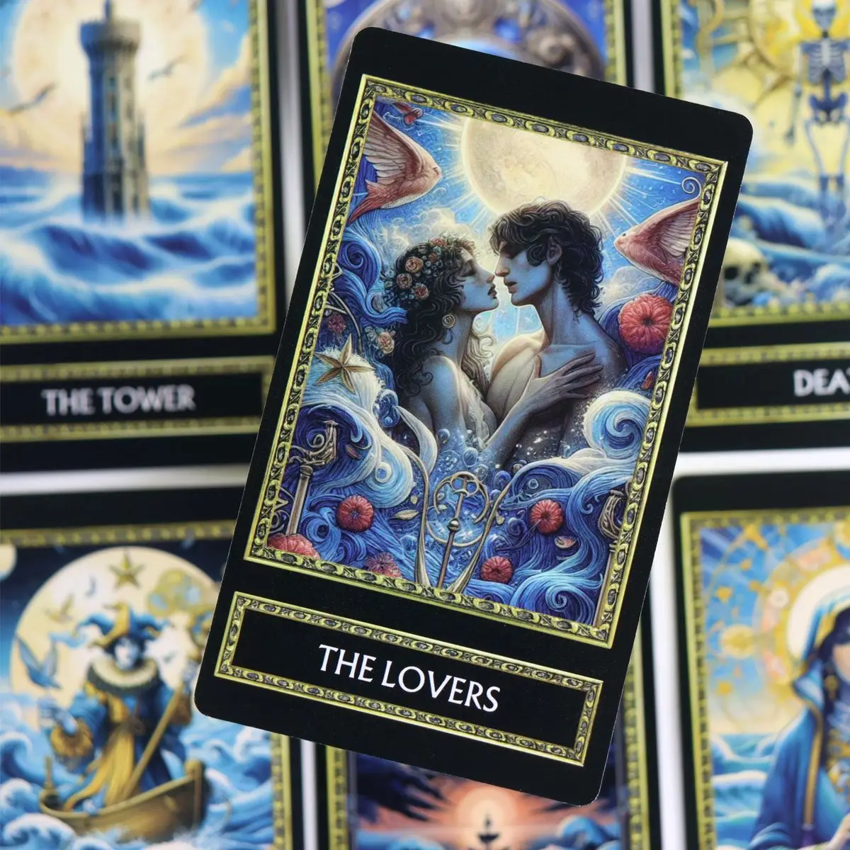 78 Ocean Wave Tarotkartendeck, einzigartiges Oracle-Kartendeck, 10,3 x 6 cm