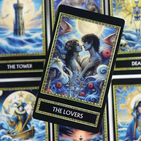 78 Ocean Wave Tarot Cards Deck Unique Oracle Card Deck 10.3*6cm